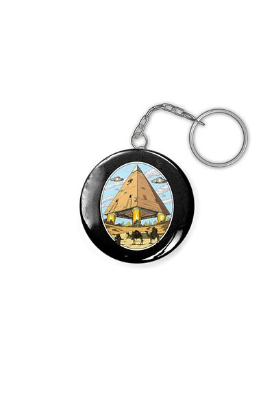 Fizello Egyptian Pyramids Alien UFO Keychain