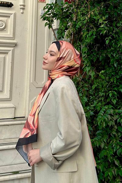 İpekhan Lilyum Pattern Thin Cotton Shawl