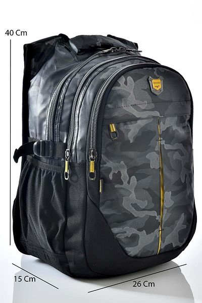RKY SERENITY Relaxion Camouflage Pattern Αδιάβροχο Στήριγμα Πλάτης Καθημερινό & Σχολικό Σακίδιο