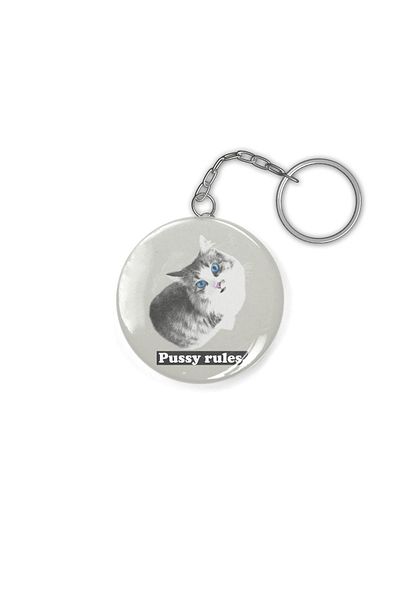 Fizello Pussy Rules Keychain