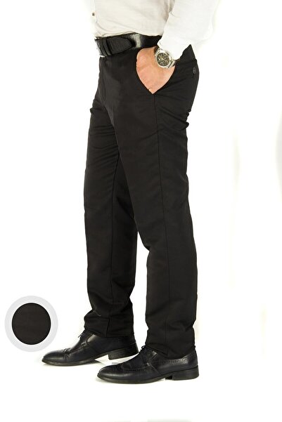 gambia outdoors Ανδρικό καφέ κλασικό λινό παντελόνι plus size άνετο μπαμπά