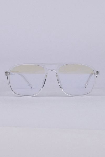 By Donetto Atreck Matte Cream Transparent Blue Light Filtered Screen Glasses
