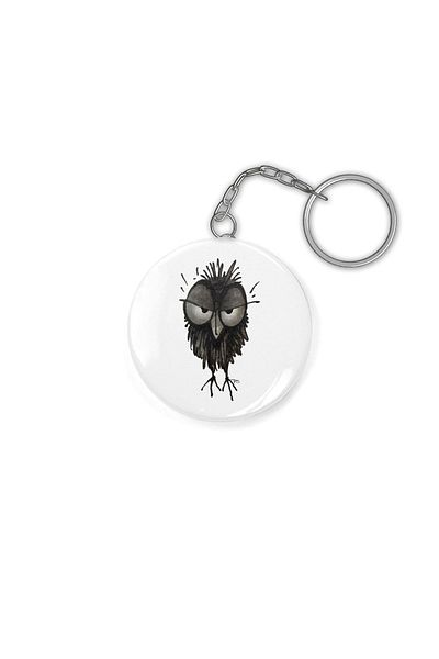 Fizello Funny Cross Irritable Owl Keychain