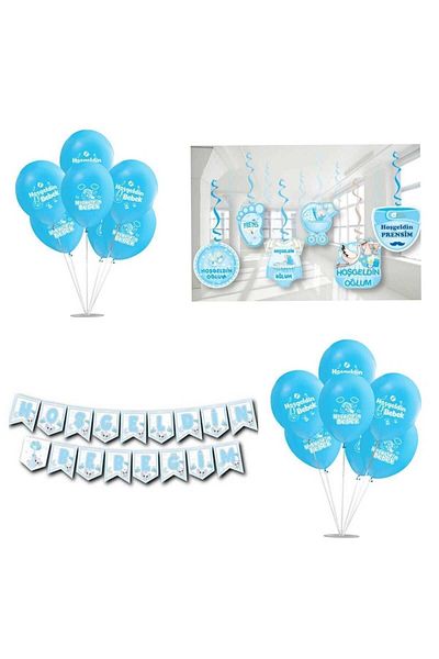 Mini Parti MINI PARTY STORE WELCOME BABY PARTY SET BLUE