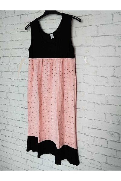 anne moda ankara Rochie din bumbac pieptănat cu bretele groase