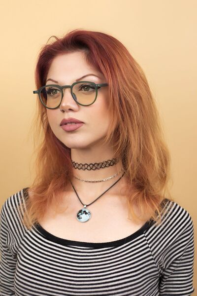 By Donetto Tuffy Matte Green Unisex Computer Screen Glasses