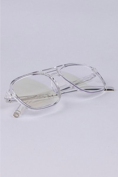 By Donetto Atreck Matte Cream Transparent Blue Light Filtered Screen Glasses