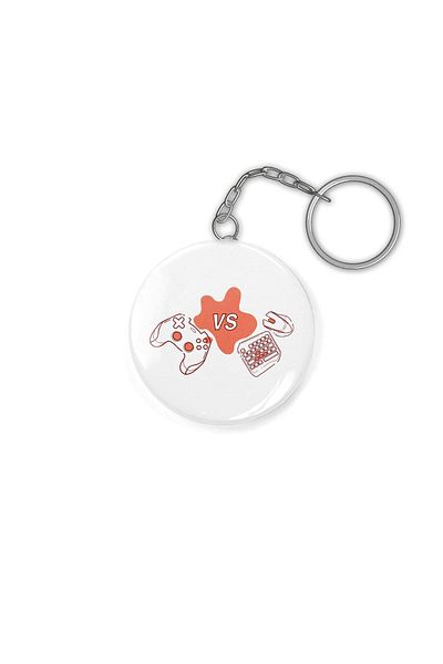 Fizello Consoles Vs Pc Games Keychain