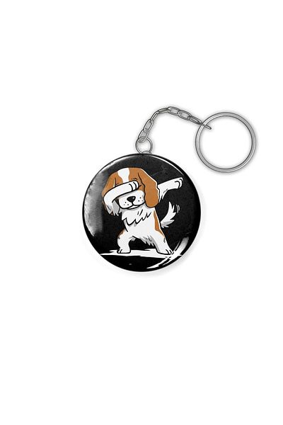 Fizello Cavalier King Charles Spaniel Dabbing Dog Dab Dance Move Keychain