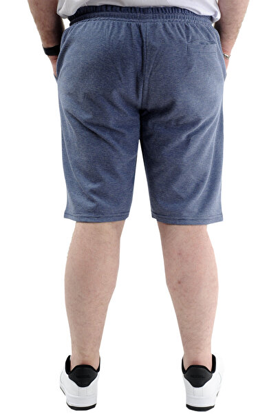 ModeXL Men's Pocketed Shorts WAFFLE 23498 - Large Size Indigo