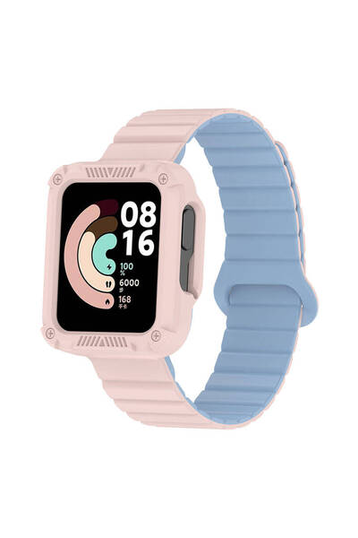 Rivor Xiaomi Redmi Watch 1/Redmi Watch 2 Uyumlu Silikon Kordon Çift Renk Parç...