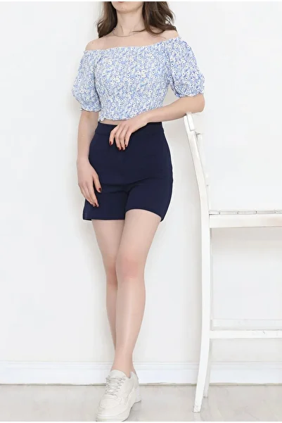 cacobutik Crop Blouse - Elastic Waist Design