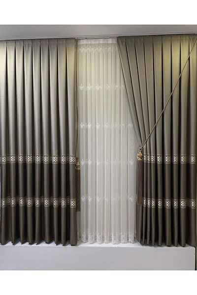 Fon Dünyası Panel Background Curtain Cappuccino Mink (single Wing)