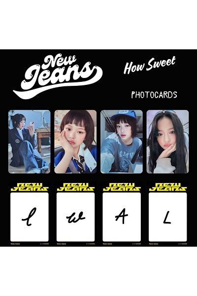 Kpop Dünyasi HANNI Green Blue Jeans - ''How Sweet'' Photocards Set