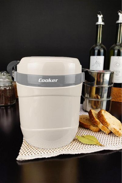 Digithome 3-Piece Food Thermos with Stainless Steel Chamber 1.2 Lt White - Ckr3146 C320.025