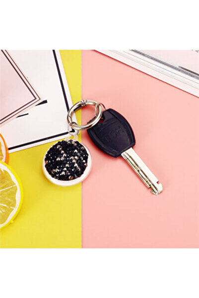 Hojar Mxsp Airtag 03 Compatible Silicone Keychain-Black