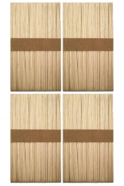 sgshobby 4 Paket Dondurma Çubuğu Ince En 1 Cm Boy 11 Cm Ham Renksiz 50'li