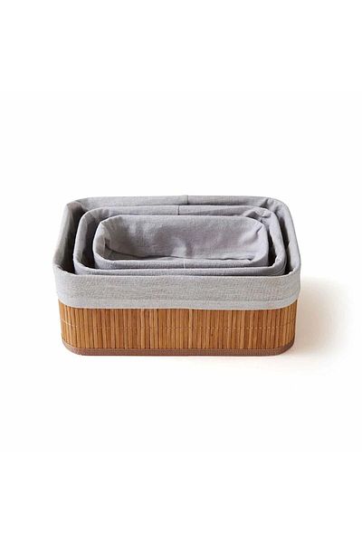 Karçiçeği Home Σετ καλαθιών Bamboo 3 τεμαχίων