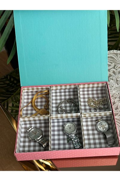 PAZARAKOŞ Jewelry Box 6 Compartments Organizing Hobby Box Compartmentalized Drawer Box Organizing Box