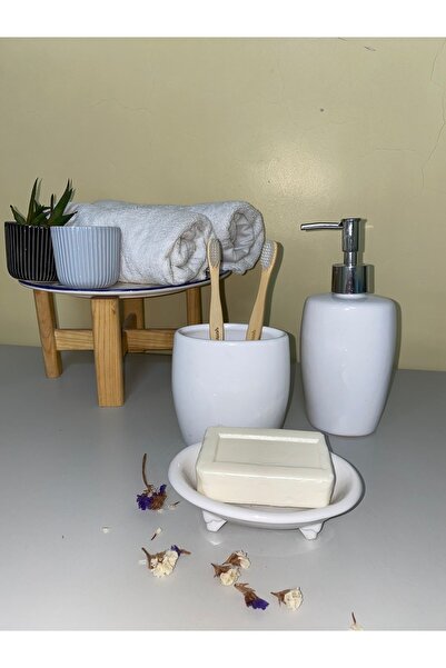 RED SERAMİK Red Seramik No5 Collection 3’lü Banyo Seti Beyaz-opak