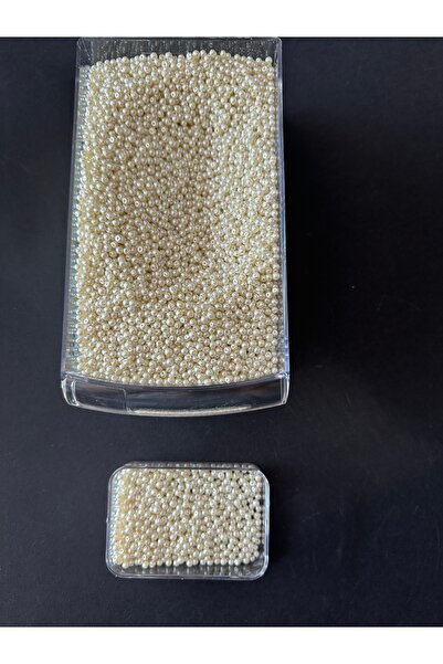 LİVZA BİJUTERİ Krem renk  Cam inci boncuk 3 mm 50 gram