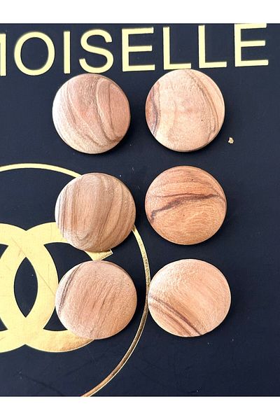 ODDA TASARIM ATÖLYESİ Set of 6 100% natural wood organic knobs - Bottom feet, 32 sizes