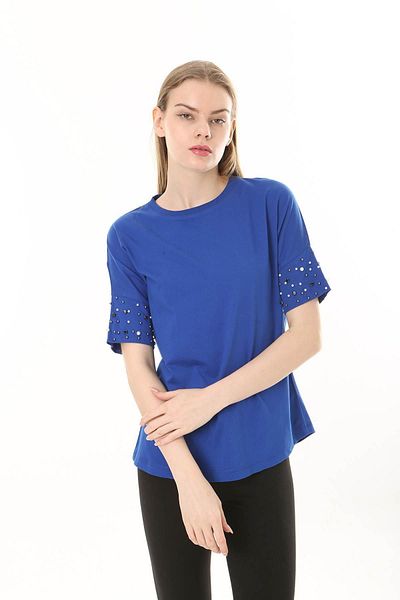 LİVE SPORT Tricou de damă cu mâneci fluide și perle