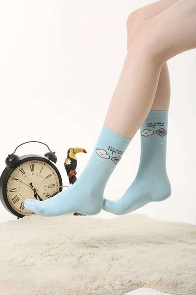 Socks Tunnel По-добър съм от теб! Цветни сини чорапи с надписан облак