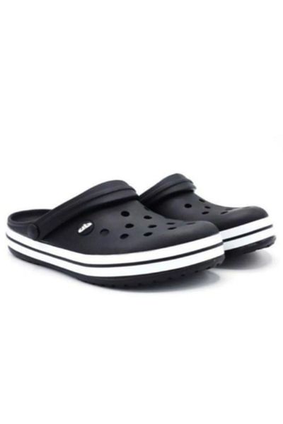 Akınal Bella Full Orthopedic Unisex Black Slippers - Cross Model