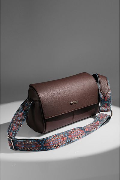 Rimense Brown Column Women's Shoulder Bag