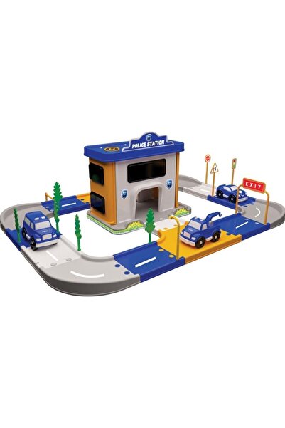 Uçar Oyuncak Polis Istasyonu 3 Araba 46 Parça Garaj Yarış Oyun Seti