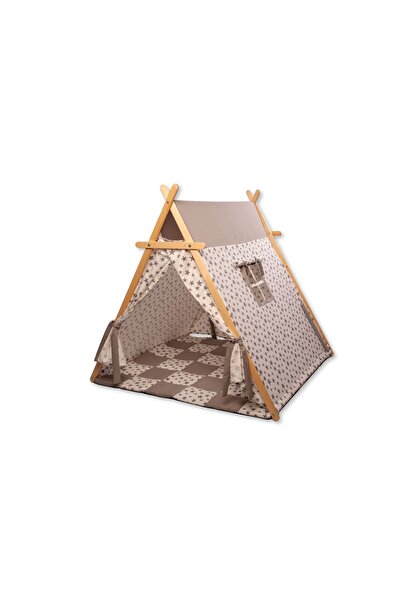 KIDOPPO Montessori Oyun Çadırı ve matı | Katlanabilir Kanvas Çocuk Oyun Evi |...