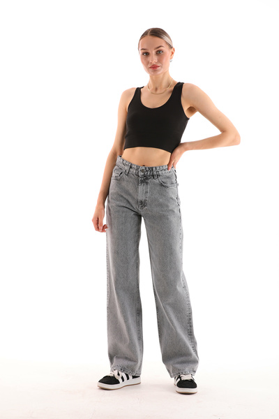 Darkly Jeans Kadın Siyah Yüksek Bel Straight Fit Jean Pantolon