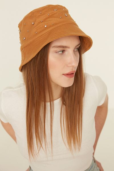Saria Moda Stone Detailed Bucket Bucket Women's Hat
