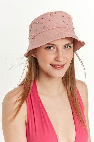 Saria Moda Stone Detailed Bucket Bucket Women's Hat
