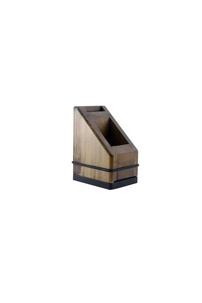 NYN Walnut Colored Door Back Set - Wooden Shoe Pull and Wooden Brush