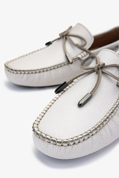 Valmenti Veronique Чоловічі - Білі шкіряні лофери