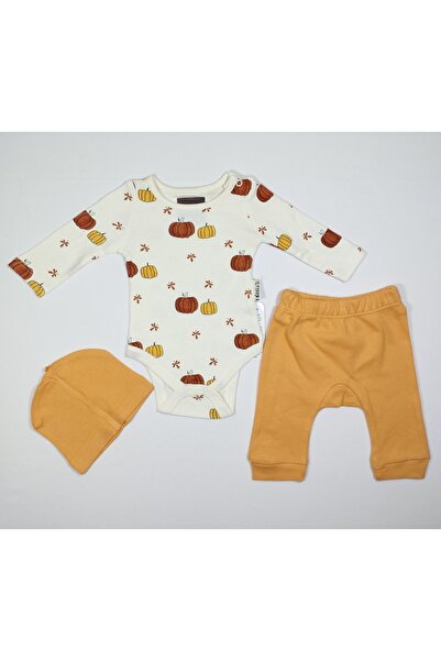 Necix's Balkabağı Desenli 3'lü Bebek Takım