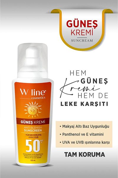 wline SPF 50 Intensive Anti-Blemish - Water Resistant High Protective Sun Cream