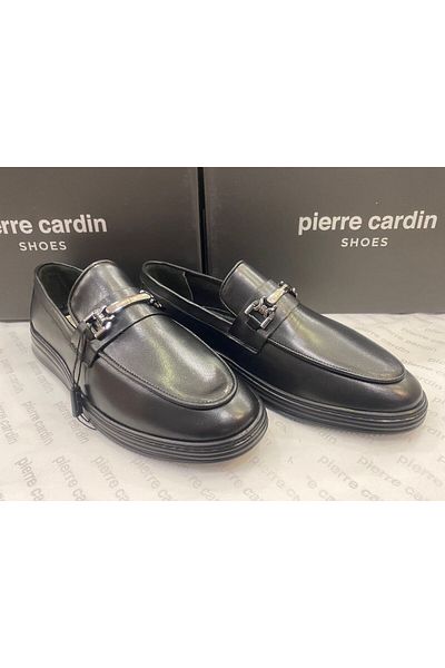 Pierre Cardin 90395 Μαύρη λαστιχένια σόλα ελαφριά ανδρικά παπούτσια casual