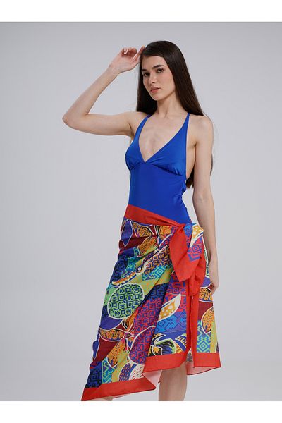 nehir eşarp 95x145 Bird Patterned Tukan Pareo - Does Not Show Inside