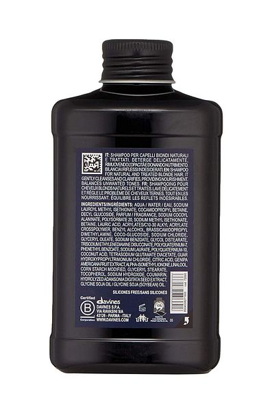 Davines Heart of Glass 250ml Purple Sulfate-Free Shampoo - Color Protector