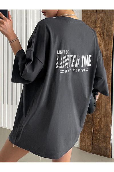 Revasser Unisex Limited Edition - Πολύχρωμο, ειδικά εμπριμέ, υπερμεγέθη βαμβακερό χτενισμένο μπλουζάκι με λαιμόκοψη