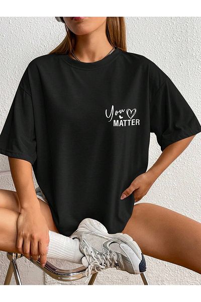 Revasser NA VÁS ZÁLEŽÍ Barevné Oversize Bavlna česaná - Dámské triko s Crew Neck