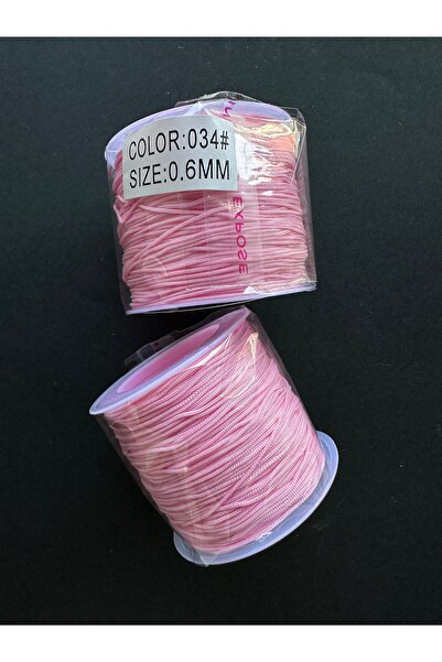 LİVZA BİJUTERİ Paraşüt İpi 0,6 mm 50 mt Bebek Pembesi (1 Bobin)