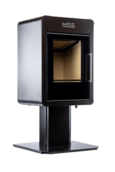 Miklos Steel Designo Ayaklı Şömine Odun Sobası 8 Kw Gümüş İthal