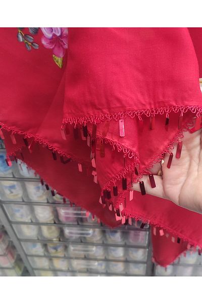 Kevser nur tuhafiye Needle Embroidered Sequin Cheesecloth