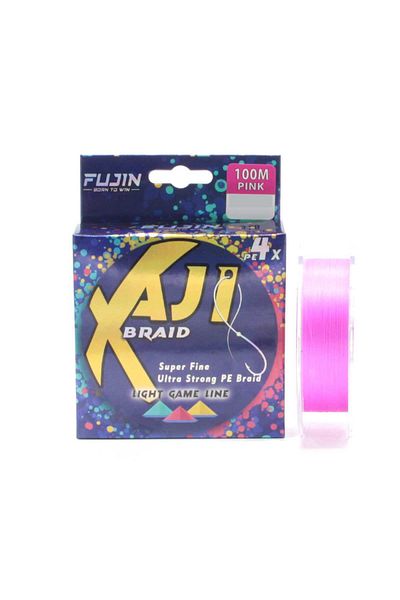 Fujin Aji Light Game Braid x4 - Pink PE Rope Fishing Line 100m 0.02mm