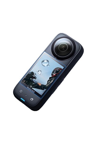 Genel Markalar Insta360 X3 Aksiyon Kamera Uyumlu 2 Adet Şeffaf Ekran koruyucu...