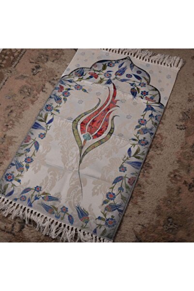 Bebek Çikolatası Lale Desenli Lüks Seccade - Erkek